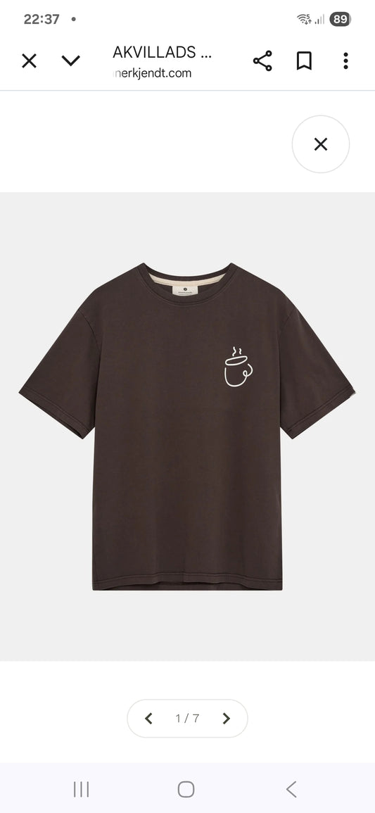 T-Shirt ANERKJENDT ESPRESSO COLOR MARRONE