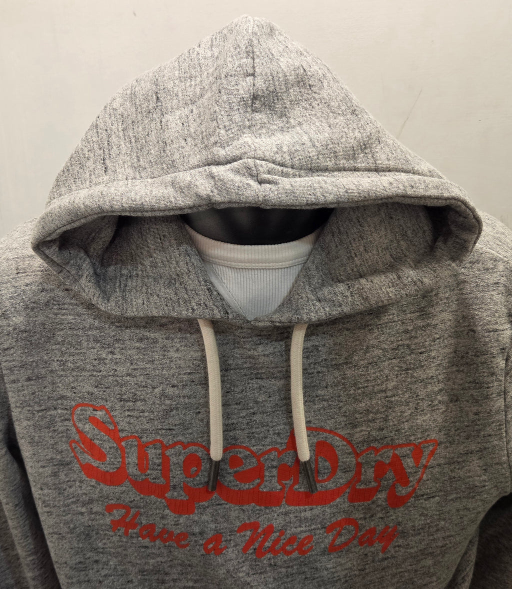 FELPA SUPERDRY VINTAGE TRAVEL HOOD GREY MELANGE