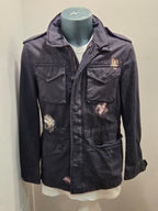 FRONT STREET 8 PAINTED FIELD MAN JACKET COLORE BLUE MADE IN ITALY