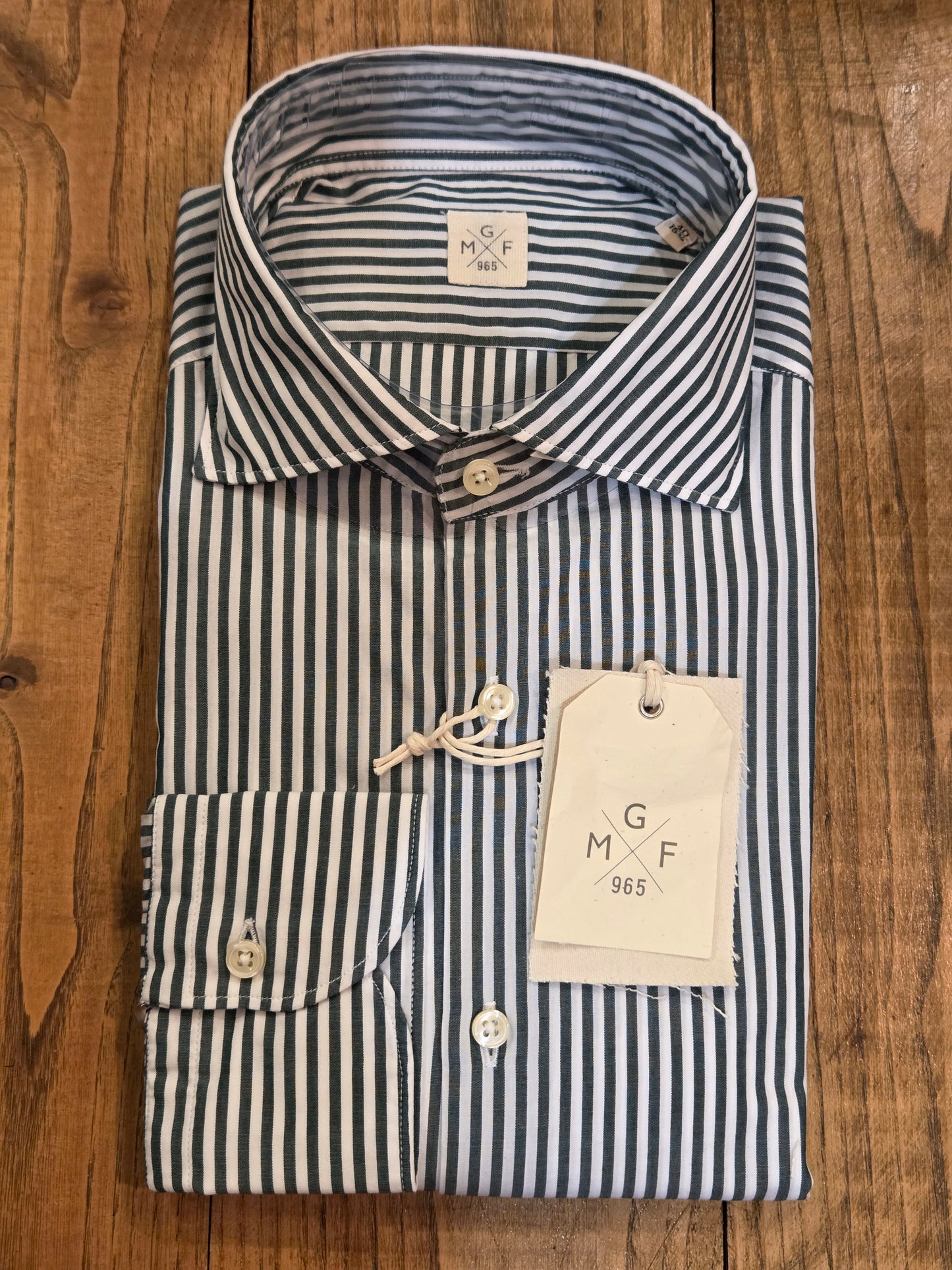 CAMICIA GMF 965 A RIGHE ART. 951204 COLORE VERDE
