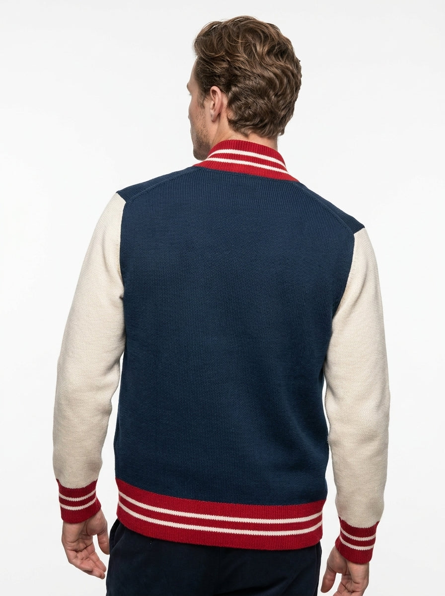 GALLIA JACKET CON BOTTONI COLORE NAVY MADE IN ITALY