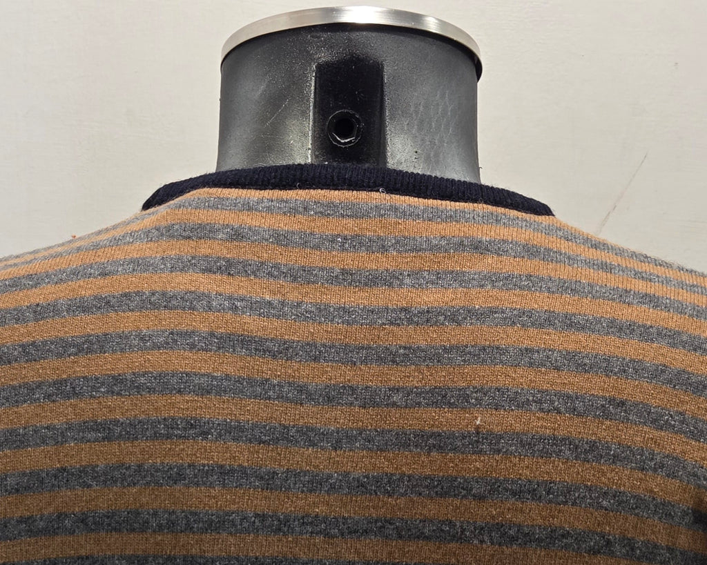 MAGLIA STRIPES IN THE BOX CAMMELLO MULTICOLOR