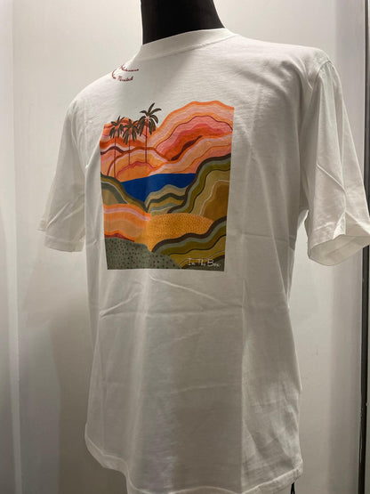 T SHIRT IN THE BOX MR. BOX MOROCCO PALMS COLOR BIANCO SS250006