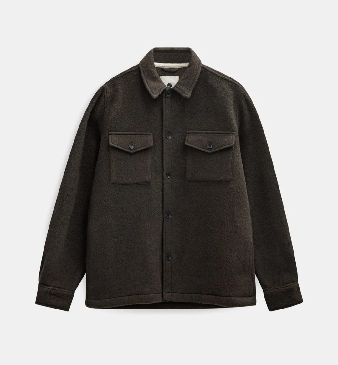 AKOSCAR BOILED WOOL OVERSHIRT ANERKJENDT COLOR DELICIOSO