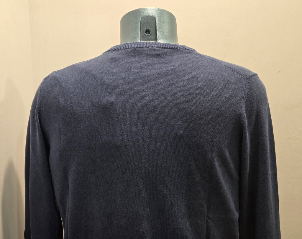 BRAMANTE MAGLIA FILO COTONE MANICA LUNGA COLOR BLU