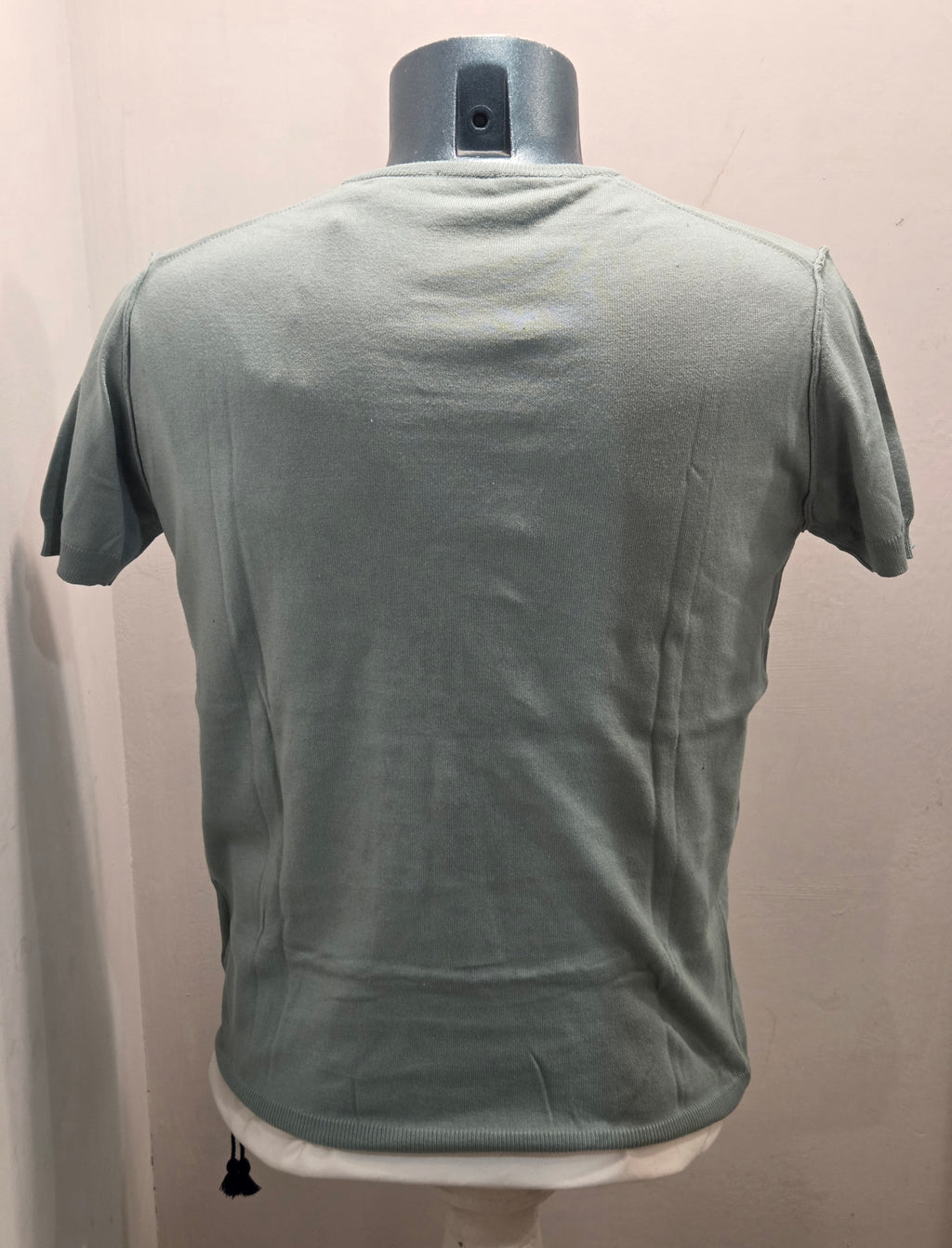 IN THE BOX MAGLIA FILO EMBROIDERY GARMENT DYED COLOR VERDE ACQUA