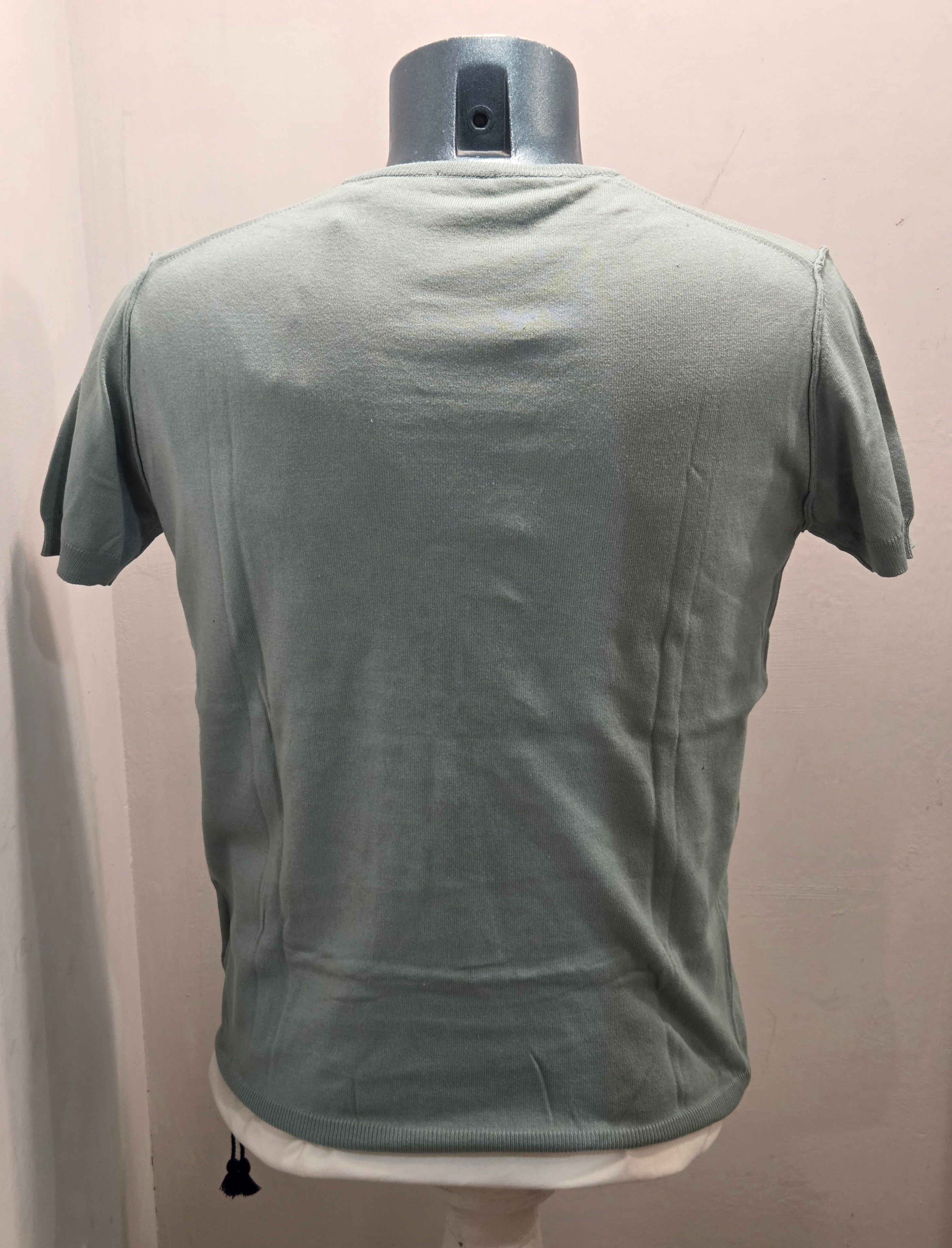 IN THE BOX MAGLIA FILO EMBROIDERY GARMENT DYED COLOR VERDE ACQUA