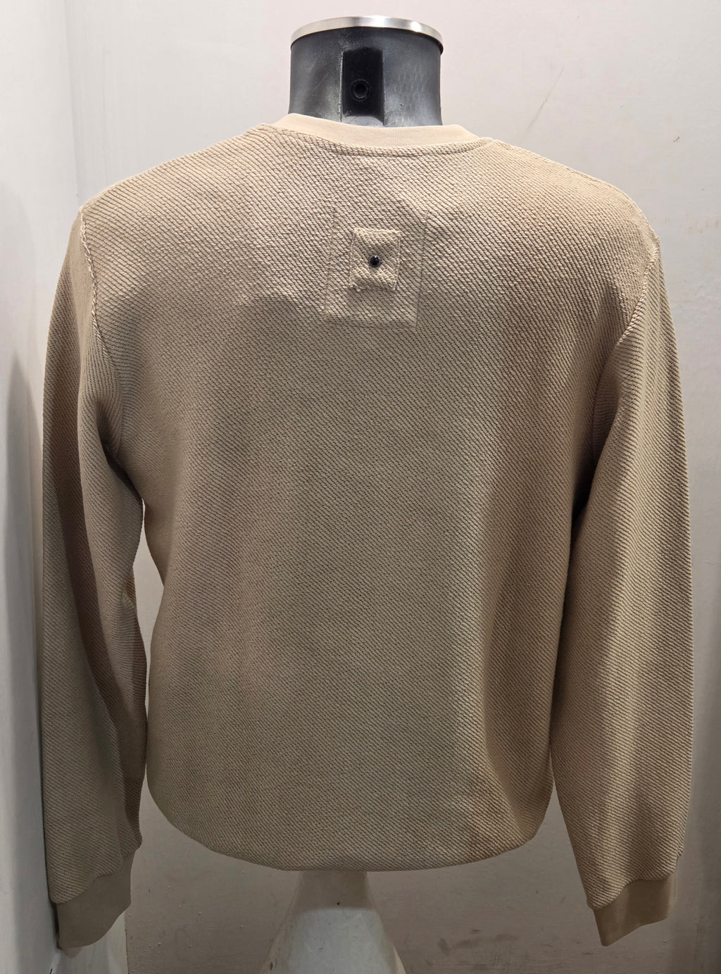 WHITE SAND FELPA GIROCOLLO IN COTONE COLOR BEIGE