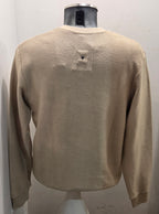 WHITE SAND FELPA GIROCOLLO IN COTONE COLOR BEIGE