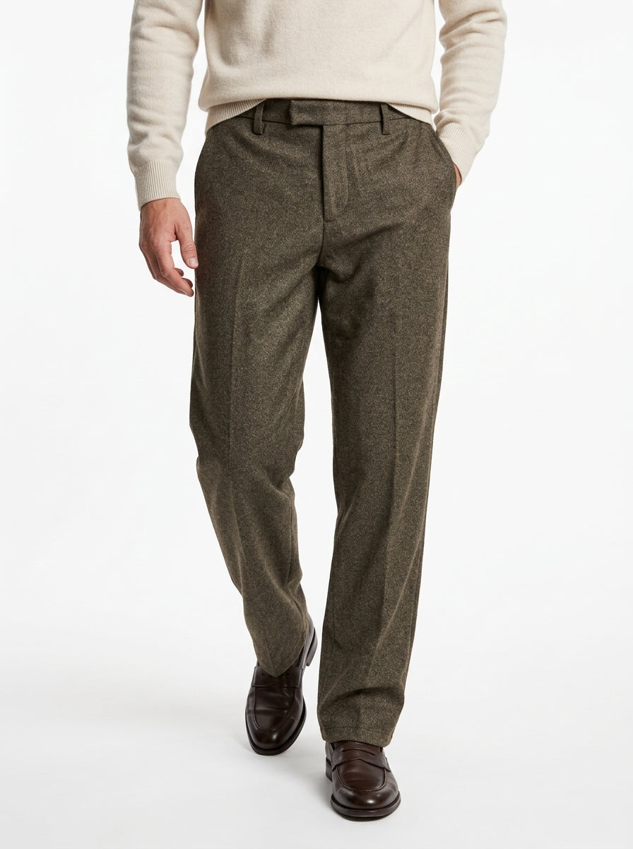 YAN SIMMON PANTALONI MODELLO GHIBLI FONDO 22 CM COLOR MARRONE