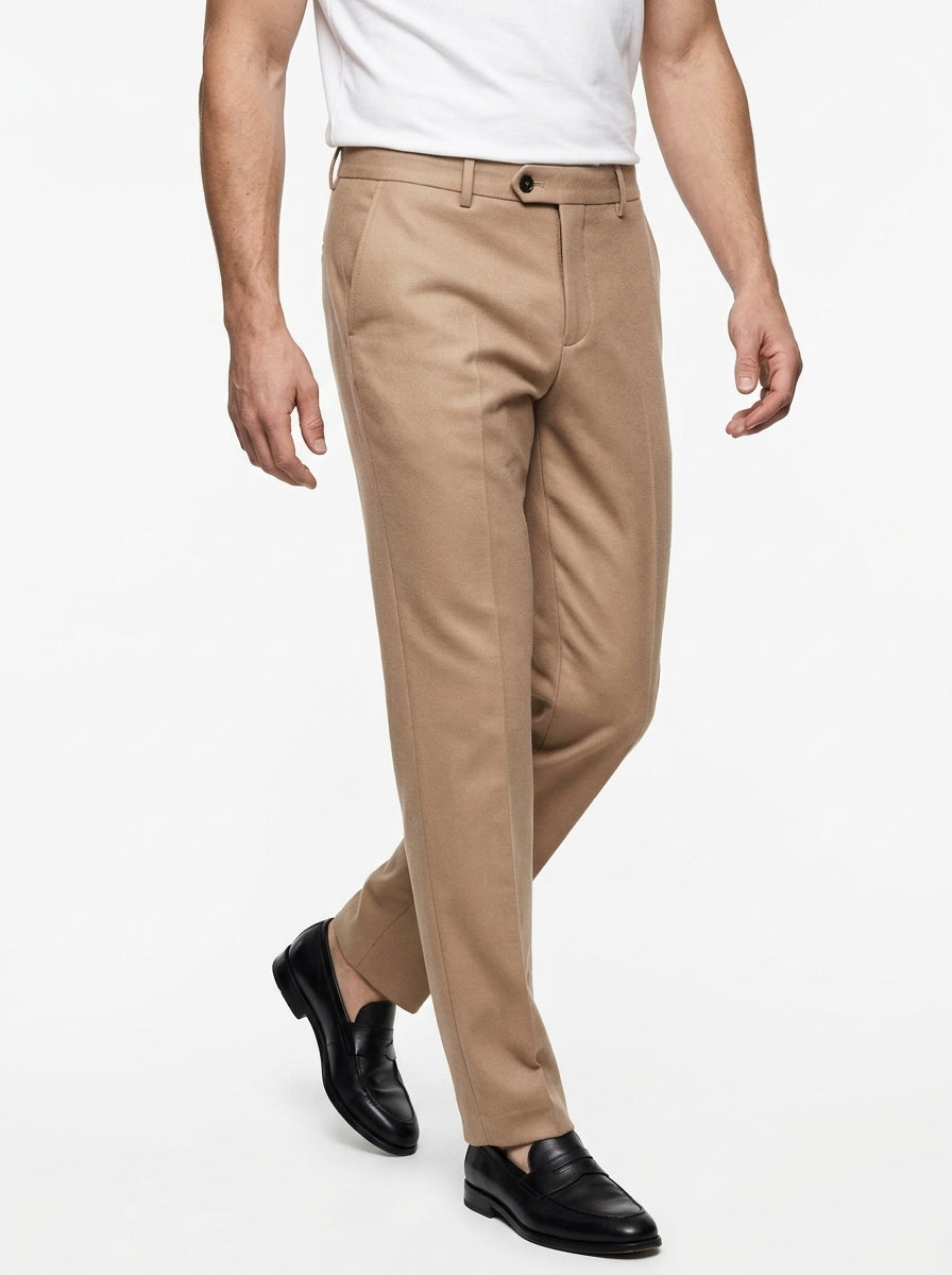 YAN SIMMON PANTALONE MODELLO FRIEND COLORE NOCCIOLA IN PUNTO MILANO MADE IN ITALY