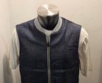 GILET SEADOG ROBERT REVERSE ZIP FELPA/CHAMBRAY COLOR GRIGIO MELANGE