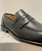 AG TREND Mocassino Collegiale Penny Vitello Colore Nero SH 68