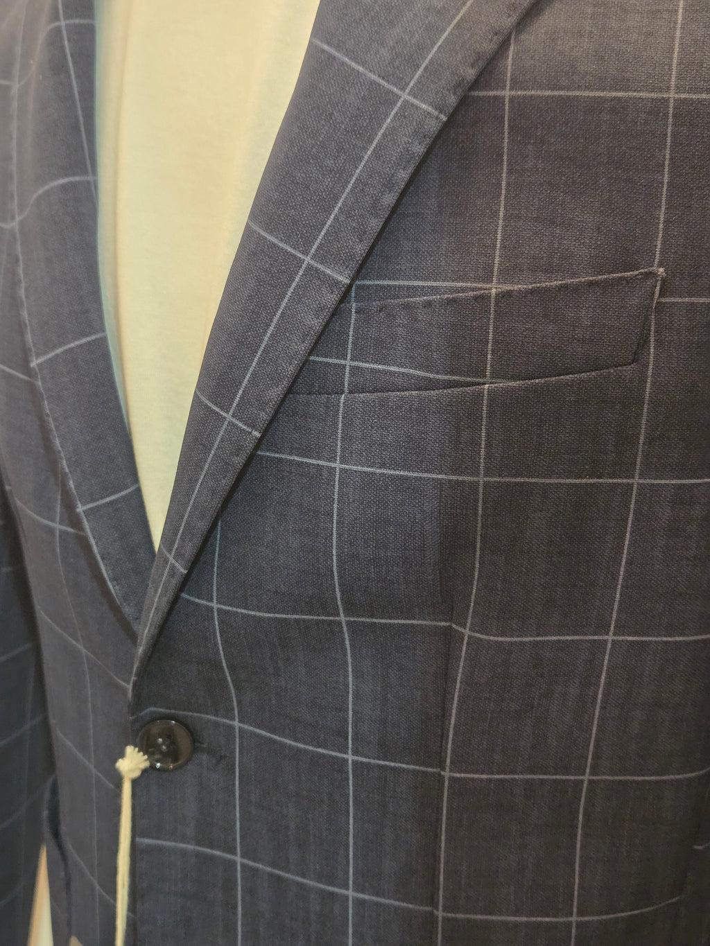 GIACCA MONOPETTO A QUADRI BLU AG TREND EGIC PP30