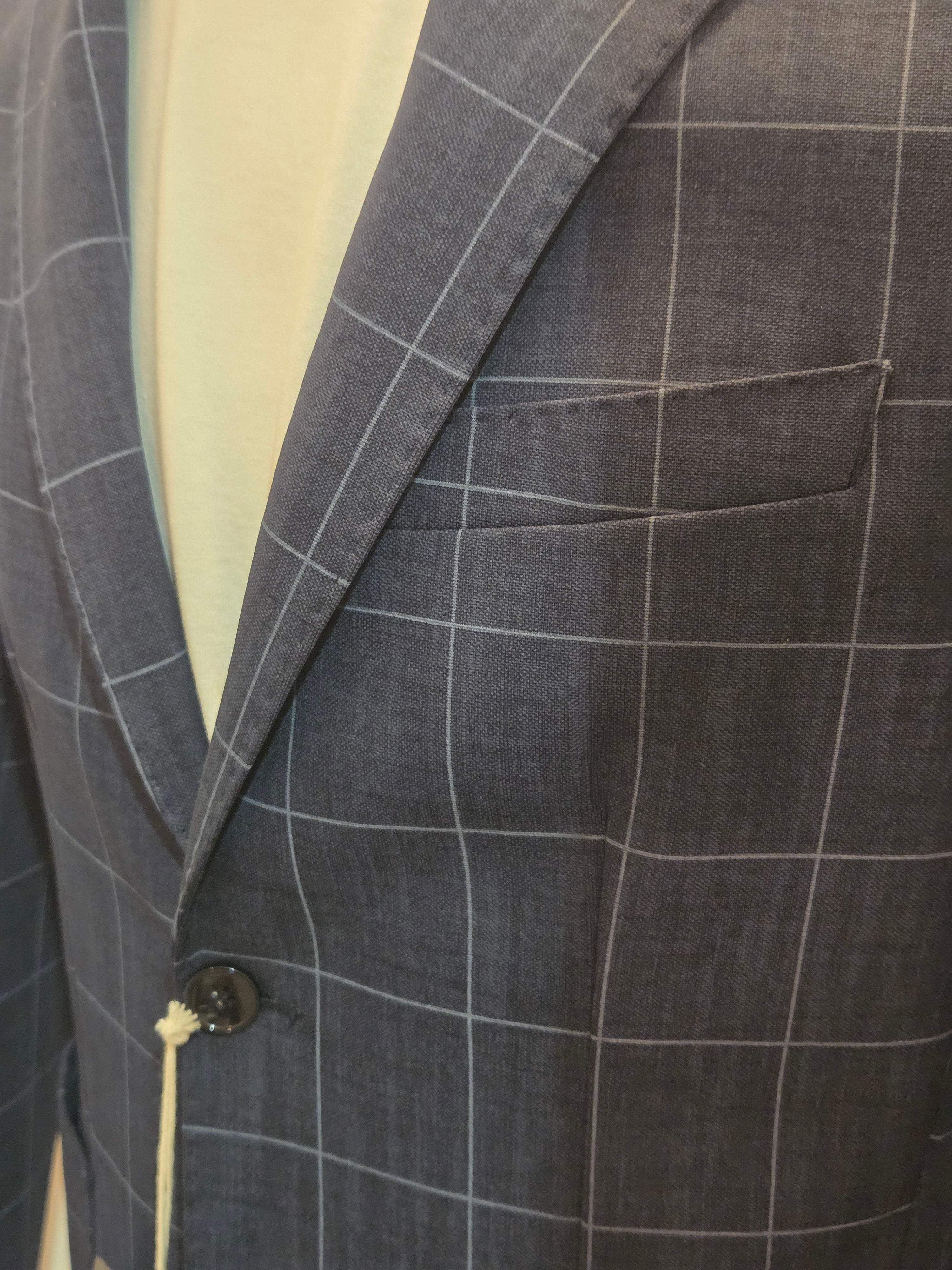 GIACCA MONOPETTO A QUADRI BLU AG TREND EGIC PP30