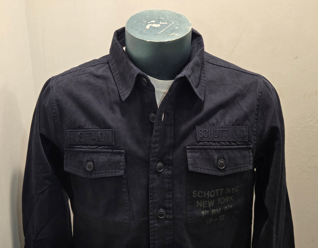 SCHOTT OVERSHIRT NYC COLOR BLU NAVY