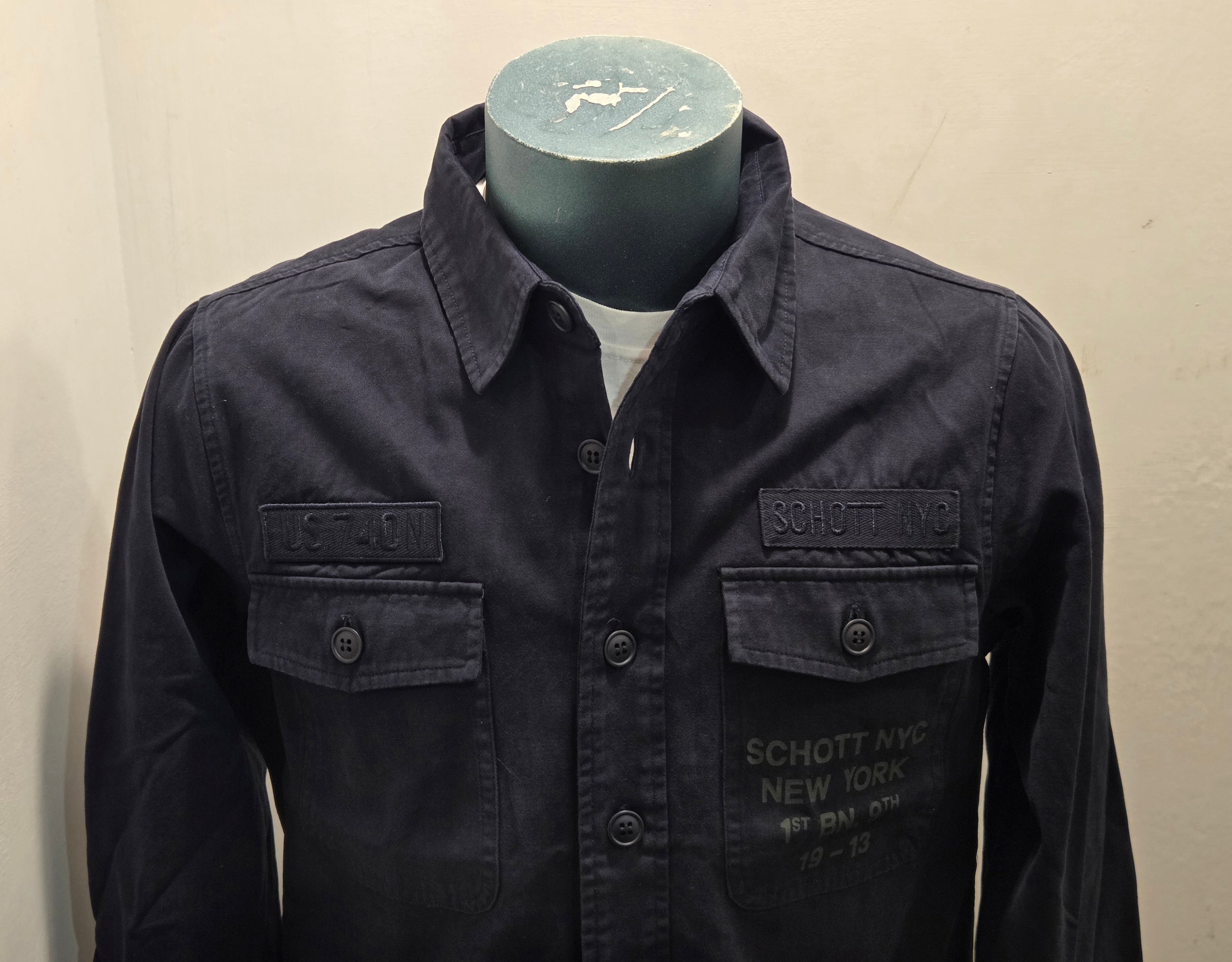 SCHOTT OVERSHIRT NYC COLOR BLU NAVY