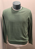 BRAMANTE MAGLIA FILO COTONE MANICA LUNGA COLOR VERDE