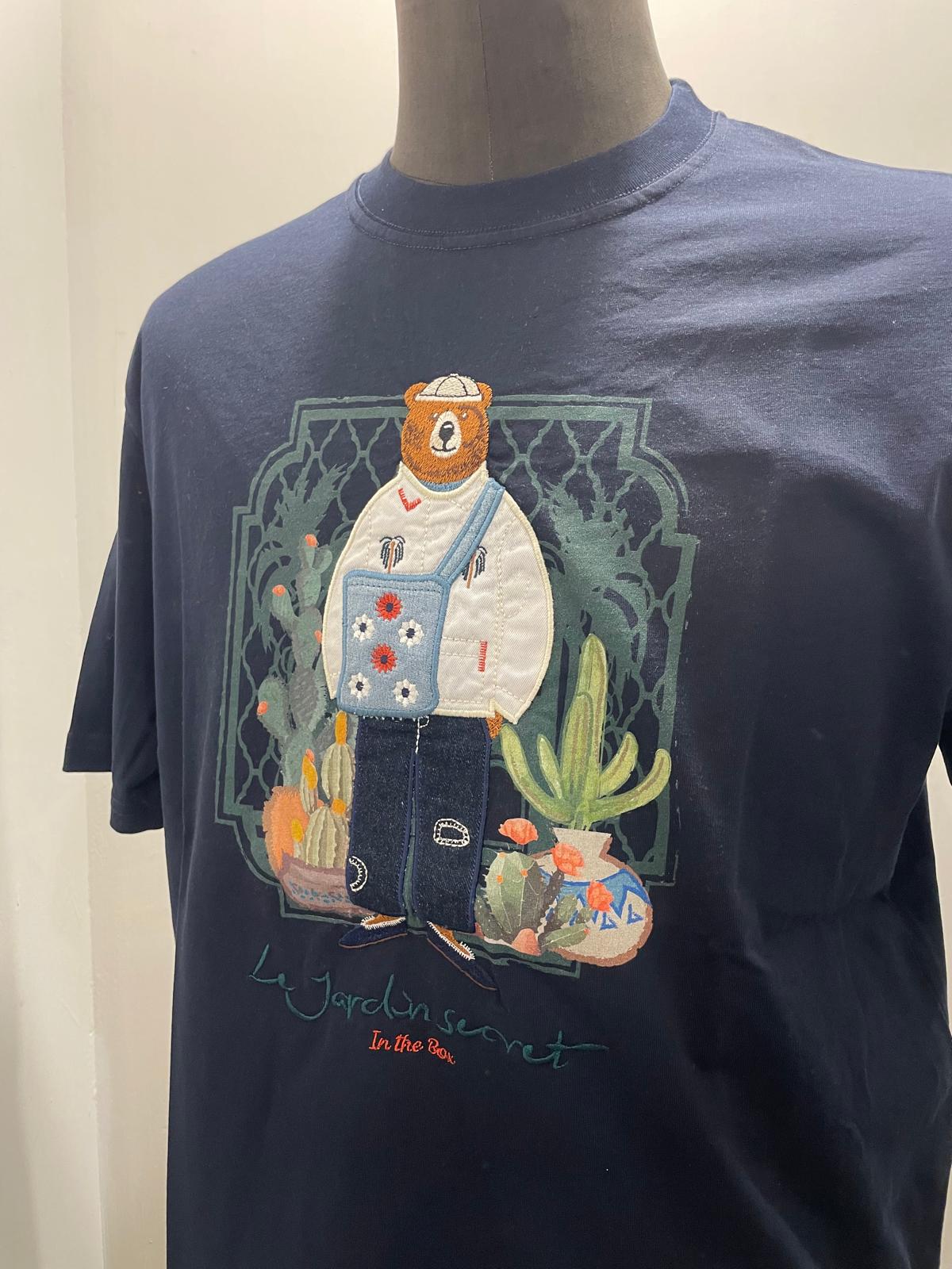 T SHIRT MR BOX JARDIN SECRET BLU SS250003