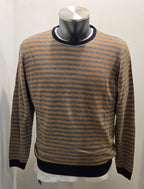 MAGLIA STRIPES IN THE BOX CAMMELLO MULTICOLOR