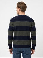MAGLIA GIROCOLLO IN LANA RUGBY IN THE BOX COLORE BLU/VERDONE