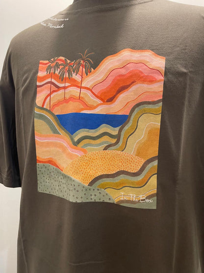 T SHIRT IN THE BOX MR. BOX MOROCCO PALMS COLOR VERDE MILITARE SS250006
