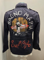 FRONT STREET 8 PAINTED FIELD MAN JACKET COLORE BLUE MADE IN ITALY