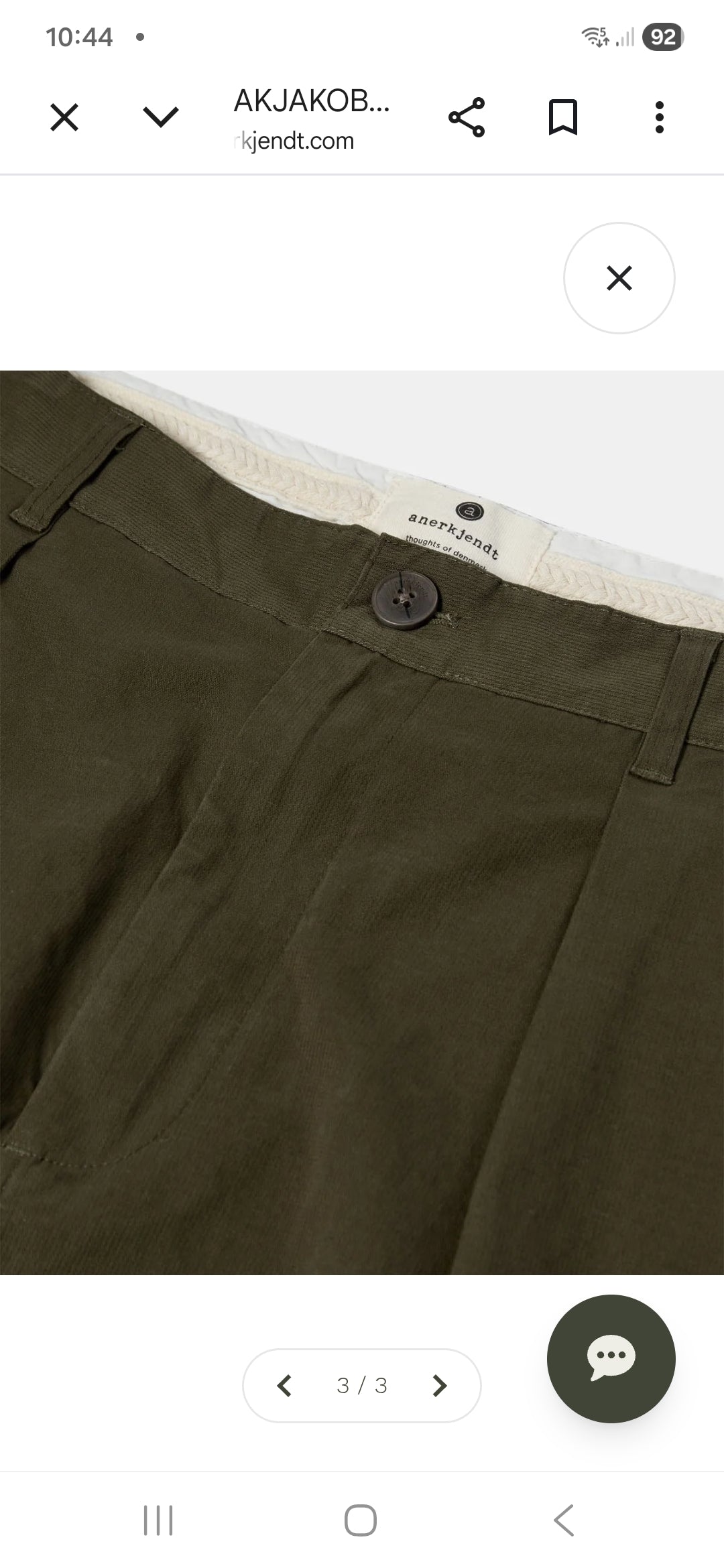 AKJAKOB COTTON PLEAT PANTS ANERKJENDT COLOR VERDE MILITARE