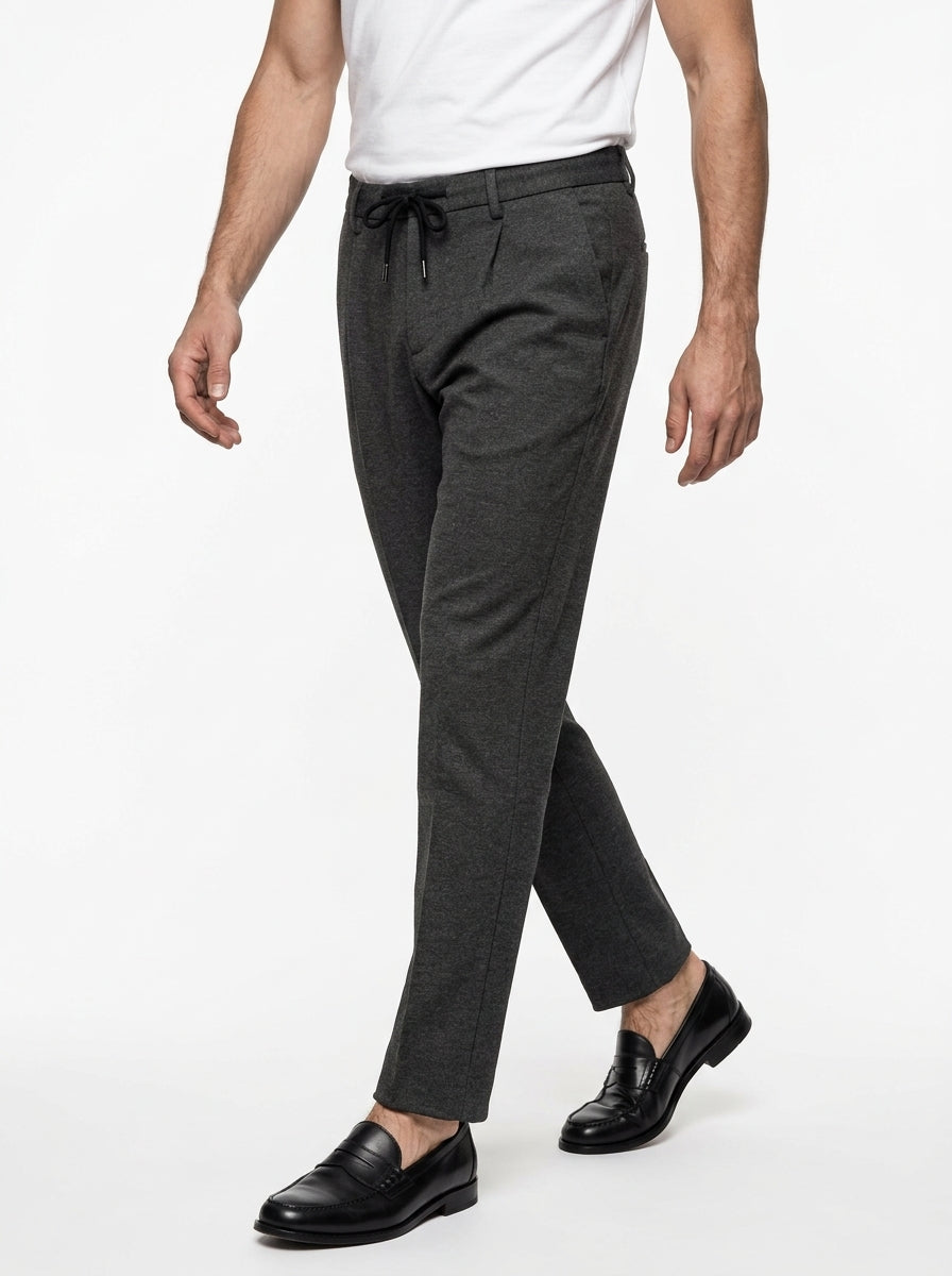 YAN SIMMON PANTALONE MODELLO LIFE COLORE ASFALTO IN PUNTO MILANO MADE IN ITALY