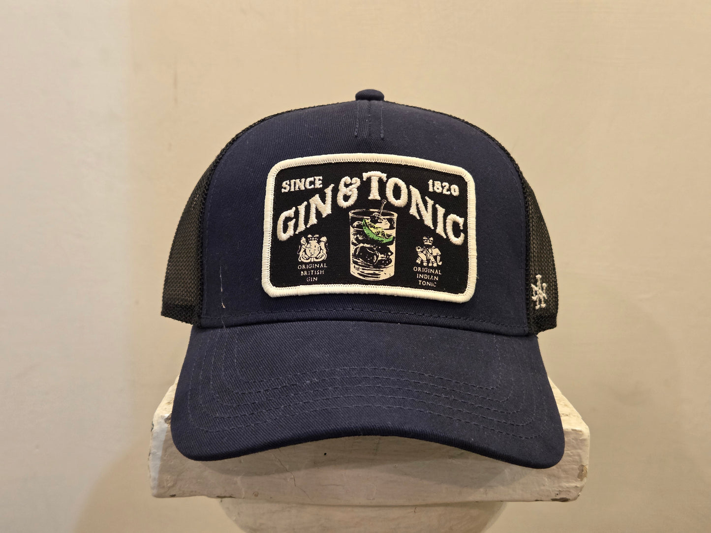 AMERICAN NEEDLE GIN&TONIC VALIN ARCHIVE AN BLACK/NAVY TRUCKER
